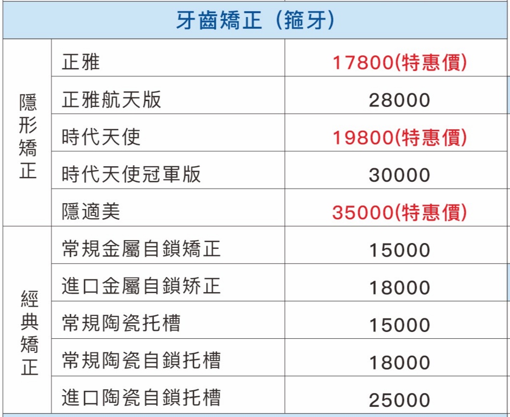 深圳箍牙收费 深圳箍牙收费